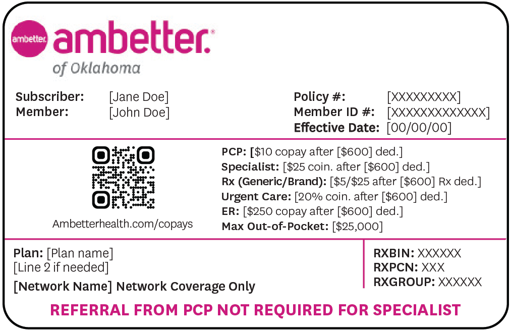 Ambetter of Oklahoma member ID