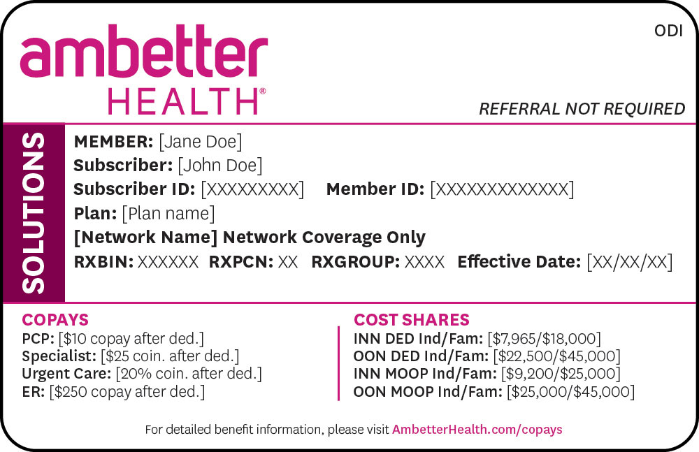 Ambetter from Buckeye Health Plan Solutions member ID